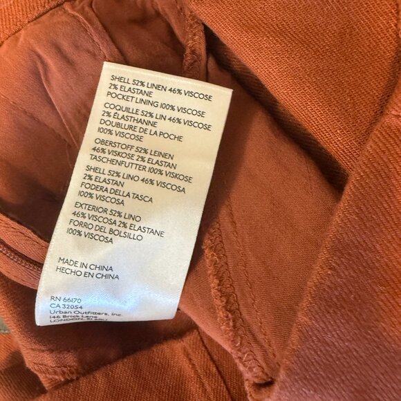 Anthropologie Corset Back Wide Leg Linen Blend Palazzo Pants Women's size XS - Picture 8 of 8